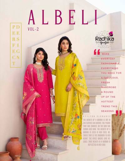 ALBELI  VOL 2 BY RADHIKA LIFESTYLE DESIGNER KURTI WHOLESELER IN INDIA